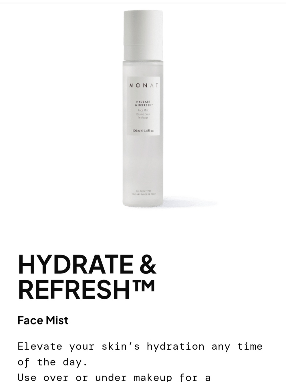 Monat Hydrate & Refresh Face Mist